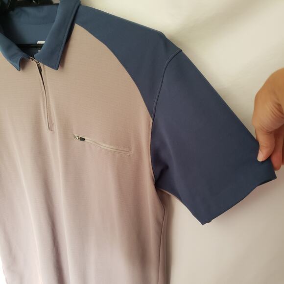 Columbia Titanium Omni UPF 15 Mens Zip Pocket Polo Top Size XL Colorblock - Picture 4 of 13